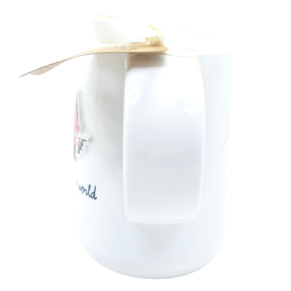 Rae Dunn “joy to the world” Wide Handle Ceramic Coffee Mug - Picture 2 of 8